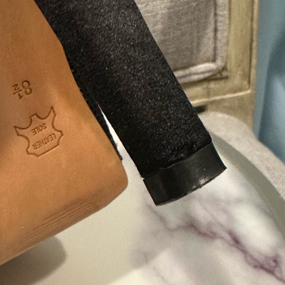 BCBG heels - black sequin slingback platform shoes peep toe size 8.5. Stiletto - Picture 16 of 17